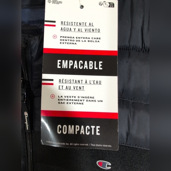 Champion Mens Navy Blue  Puffer Jacket Size S - Picture 6 of 15